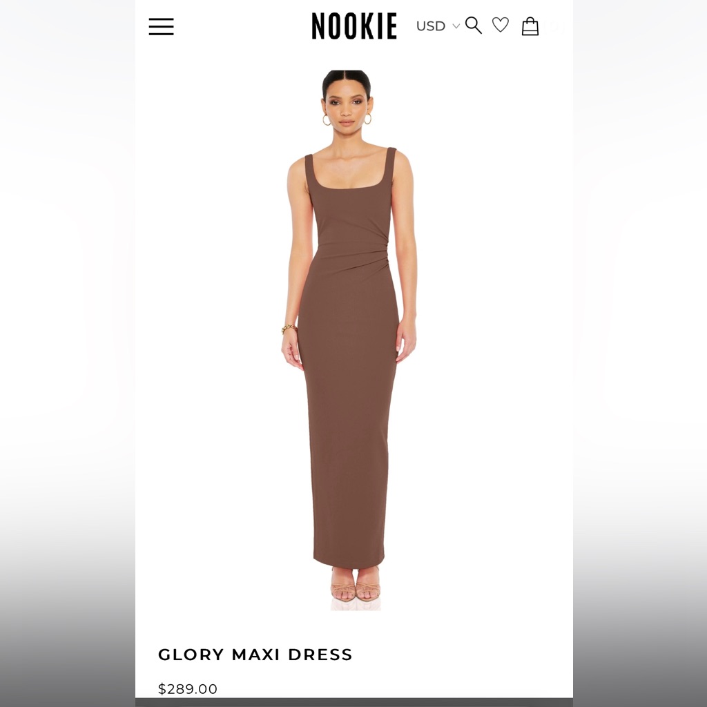 Brand New Nookie Dress In Brown